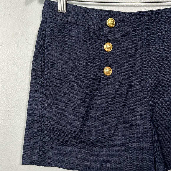 Banana Republic Navy Sailor Cotton Short with gold front buttons waist 33” - Picture 2 of 13